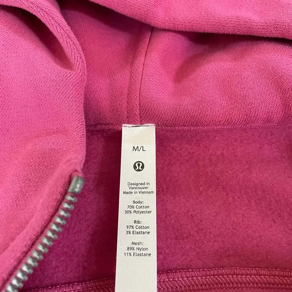 Lululemon Scuba Oversized Half-Zip Hoodie Pullover Pink Lychee M/L
